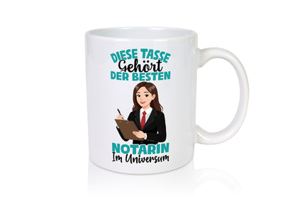 Im Universum: Notarin | Juristin Humor Geschenkidee Tasse