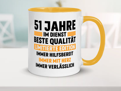 51 Jahre im Dienst | Jubiläum Arbeit lustiger Spruch Geschenk Kollegen Büro