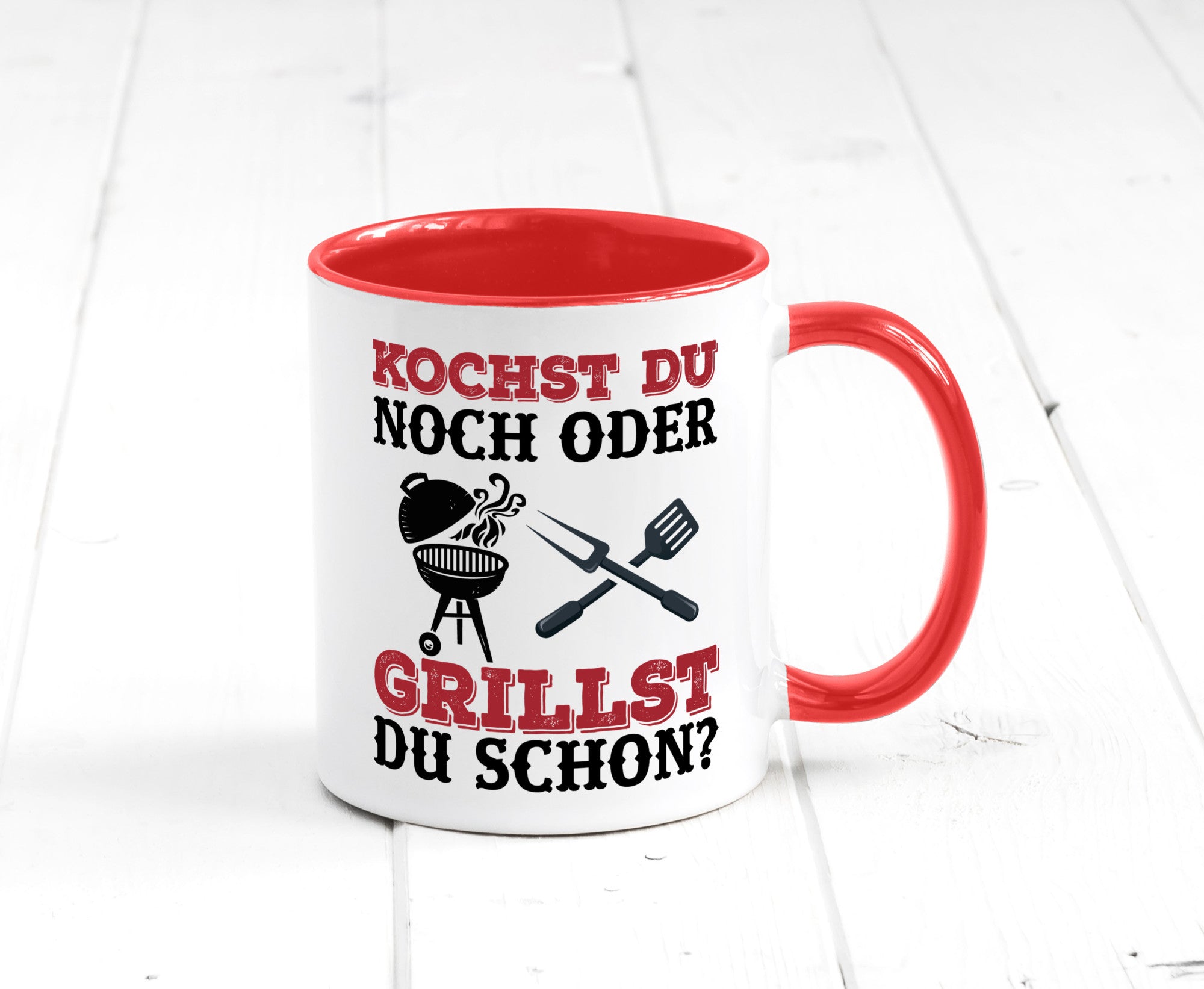Grillst du schon? | Spruch Tasse Grillen Männer Geschenkidee Humor