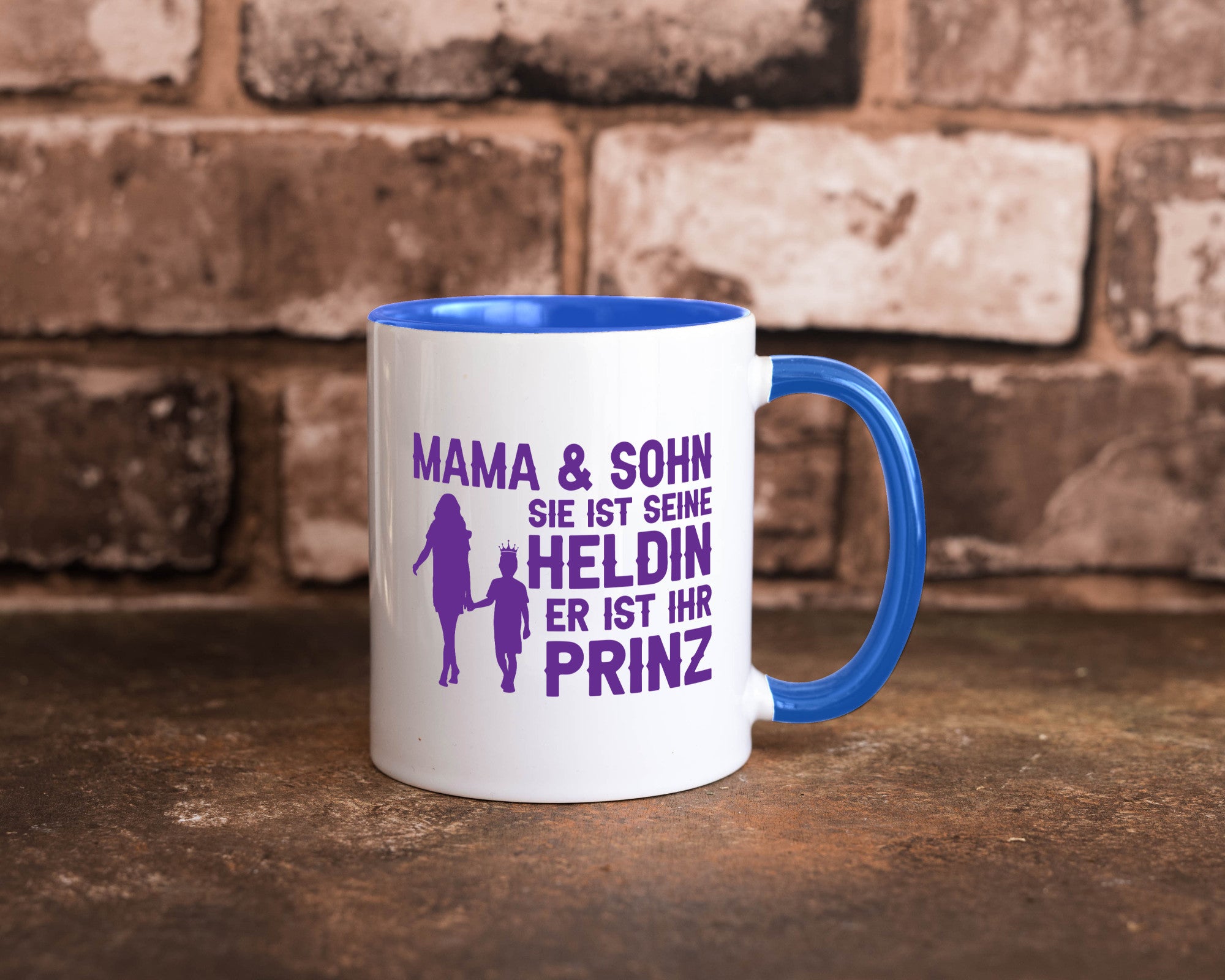 Mama &amp; Sohn | Helding Prinz Mutterliebe Geschenkidee Familie Humor Tasse