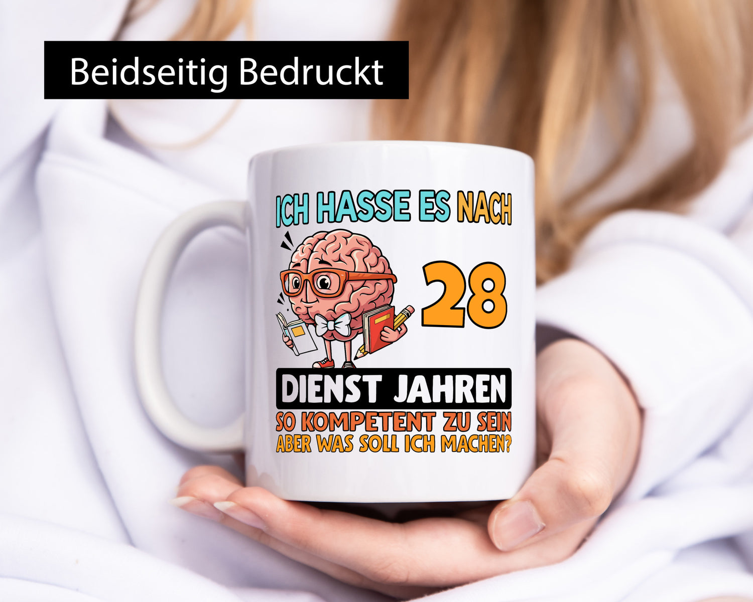 28 Dienstjahre | Arbeit Kompetent Geschenkidee Kollegen Büro Humor Tasse