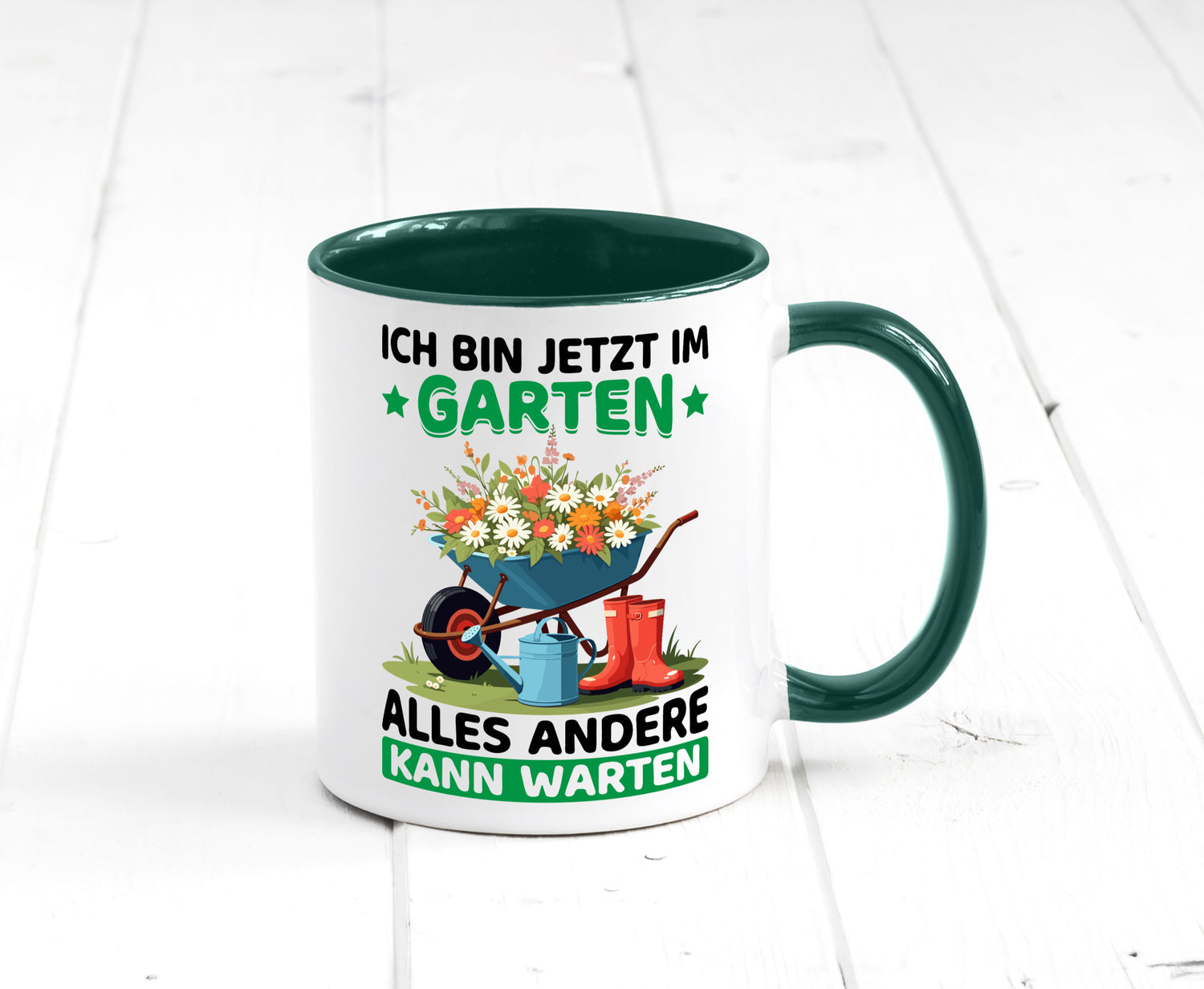 Im Garten alles andere kann warten | Gärtner Gartenarbeit Geschenk Arbeit