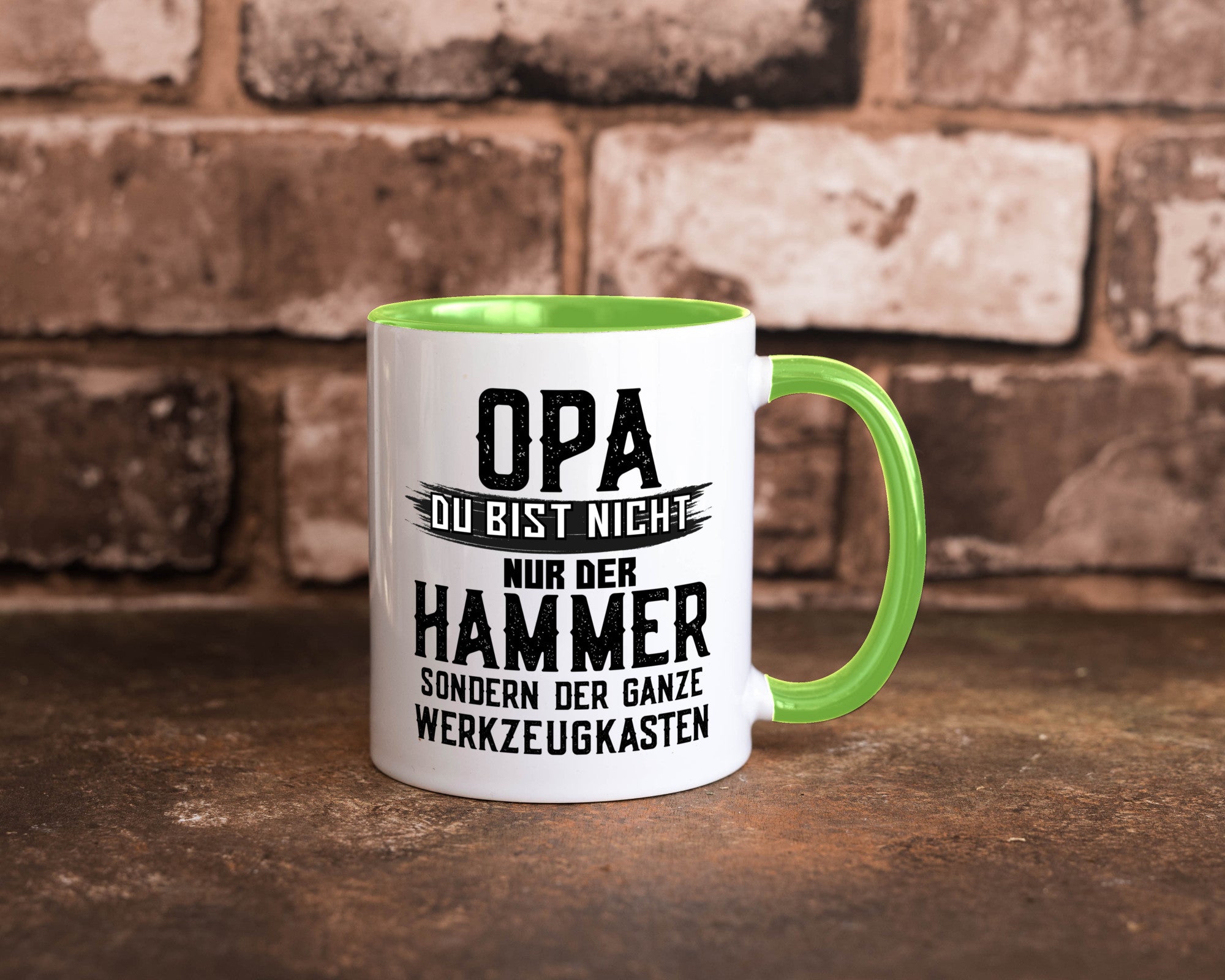 Opa ist der Hammer | Großvater Tasse Werkzeugkasten lustig Familie Geschenkidee