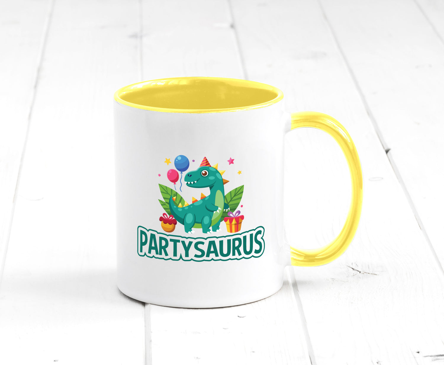 Partysaurus | Geburtstag Dinosaurier Luftballon Geschenkidee Humor Tasse