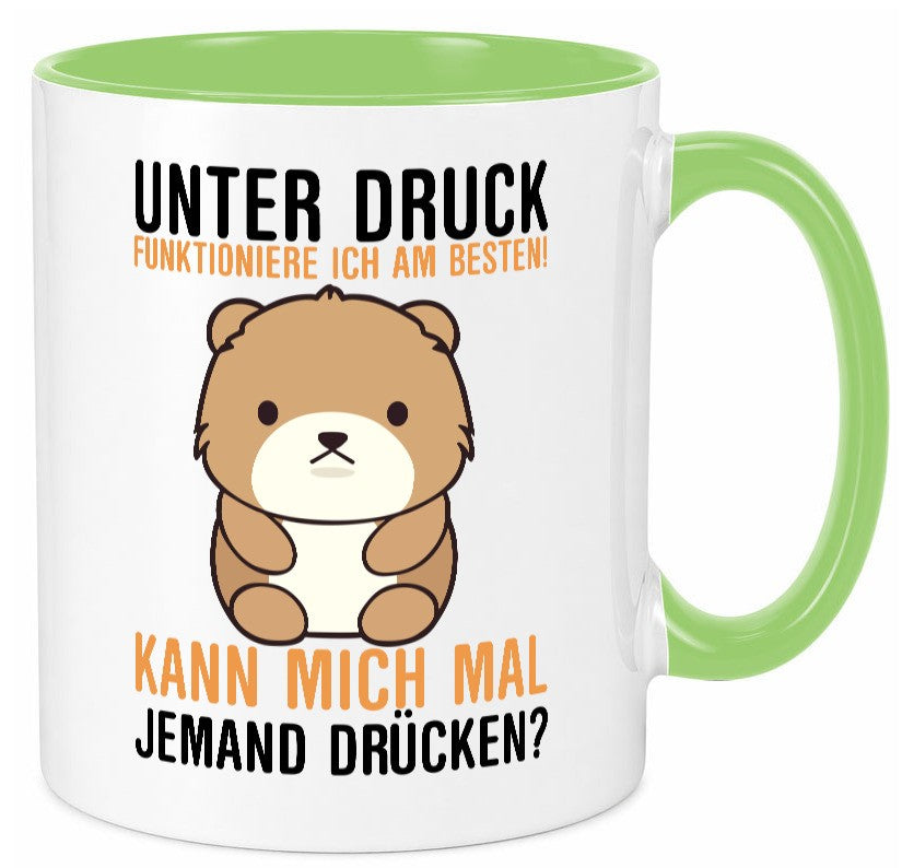 Kann mich jemand drücken | süßer Teddy Knuddeln Comic lustig Humor Geschenkidee Tasse