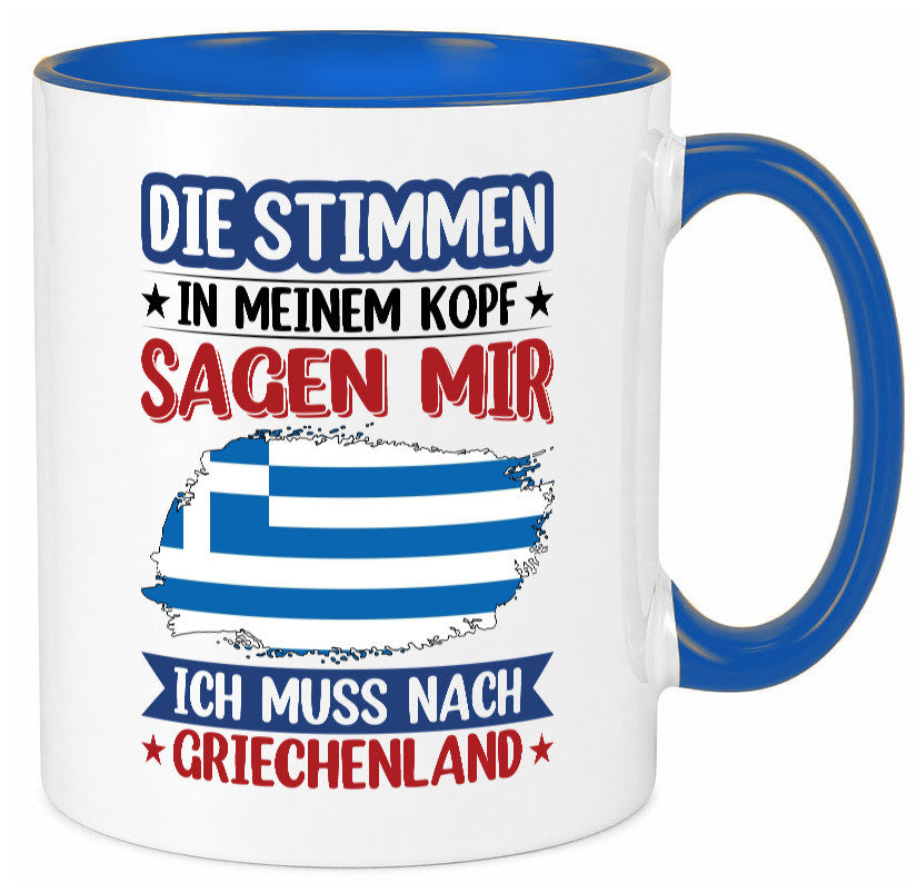 Griechenland | Urlaub Stimmen in meinem Kopf Traumland Humor Geschenkidee Tasse