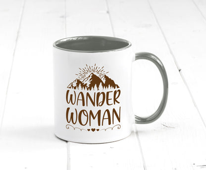 Wander Woman | Berge Herzen Geschenk Familie Geschenkidee lustiger Spruch Tasse