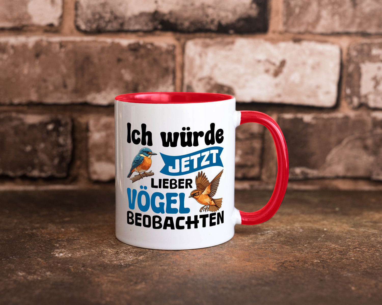 Vögel beobachten | Vogel lustig Humor Geschenkidee Geschenk Tasse