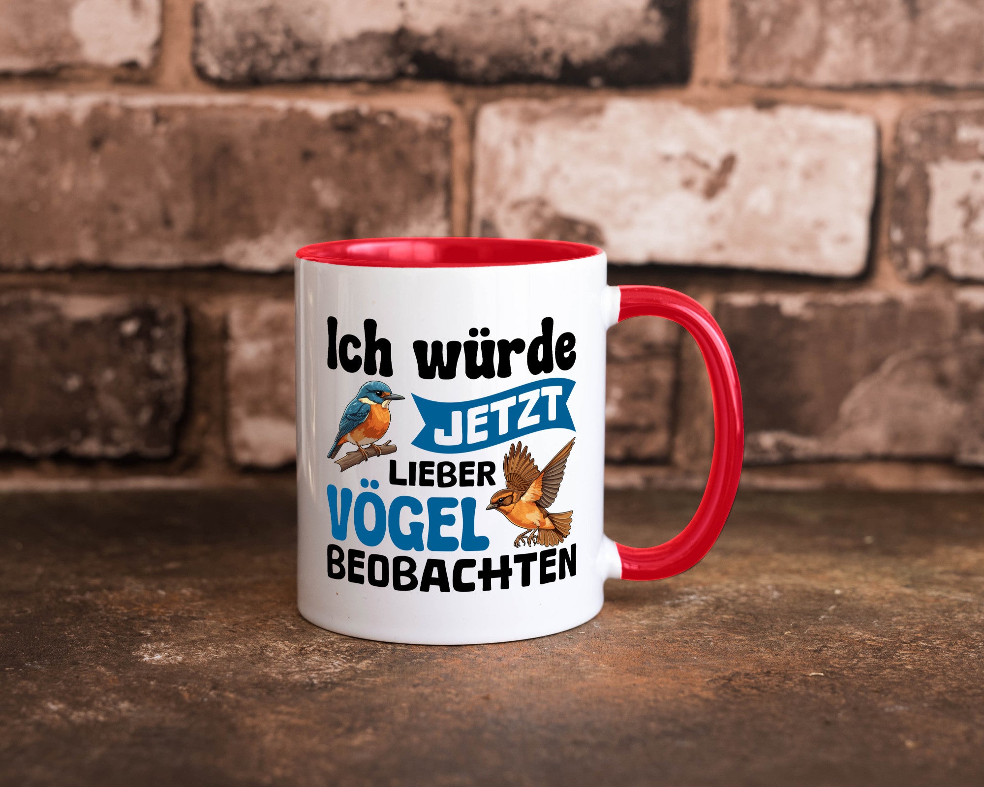 Vögel beobachten | Vogel lustig Humor Geschenkidee Geschenk Tasse