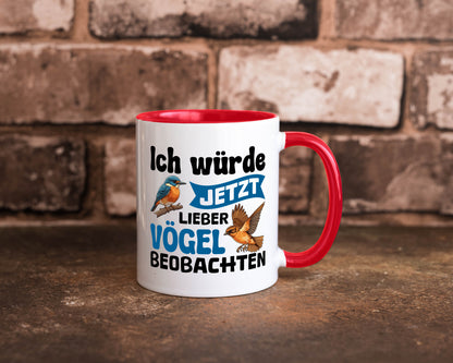 Vögel beobachten | Vogel lustig Humor Geschenkidee Geschenk Tasse