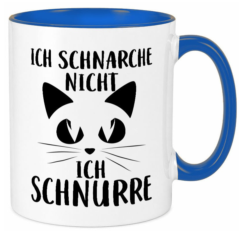 Nicht schnarchen, schnurren | Katze Schnurrhaare Augen Geschenkidee Tasse