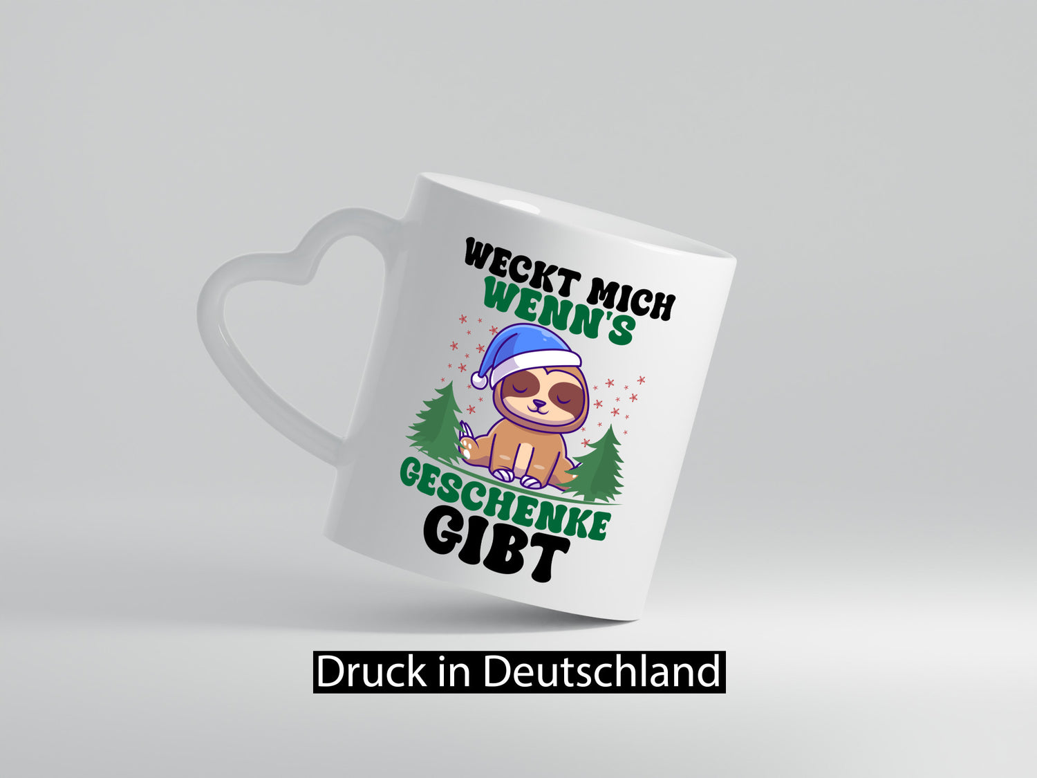 Weck mich auf wenn´s Geschenke gibt | Weihnachten Faultier lustiger Spruch