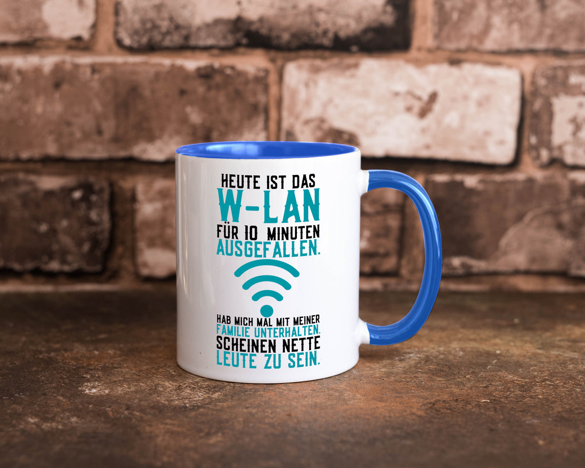 10 Minuten W-Lan Ausfall | Nerd Computer PC Gamer lustig Humor Geschenkidee Tasse