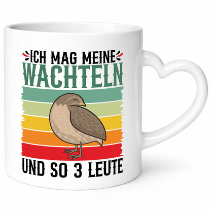 Ich mag meine wachteln und so 3 Leute | Wachtelzüchter Geschenkidee Humor Tasse