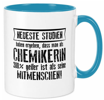 Neuste Studien: Chemikerin | Chemie Labor Wissenschaft lustig Humor Tasse