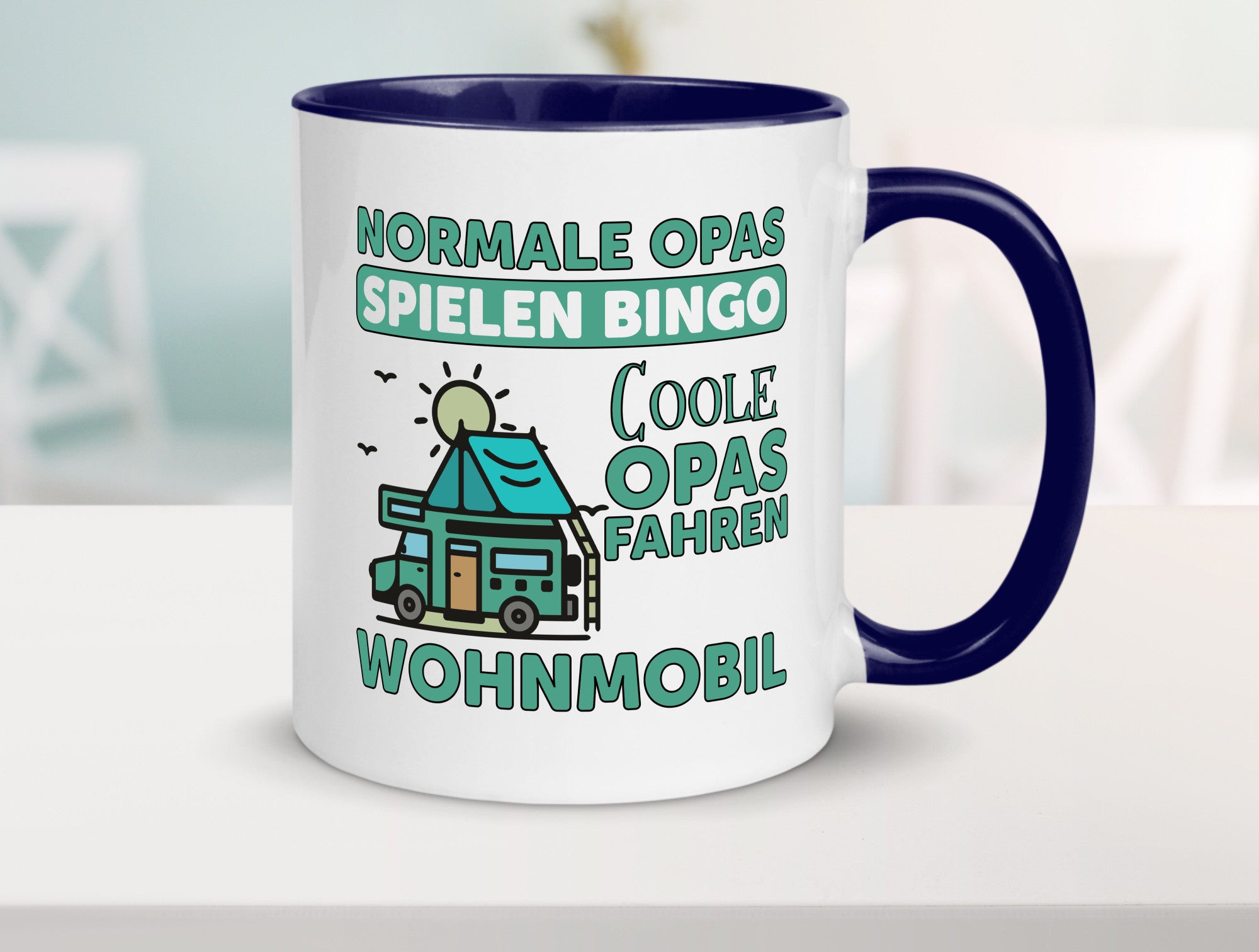 Opas spielen Bingo, coole fahren Wohnmobil | Vögel Geschenk Familie
