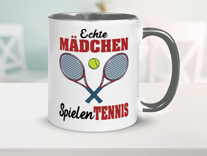 Echte Mädchen Spielen Tennis | Sport Geschenkidee Humor Tasse