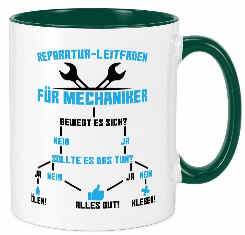 Mechaniker | Reparatur Autowerkstatt Ã–len Kleben Geschenkidee Humor Tasse