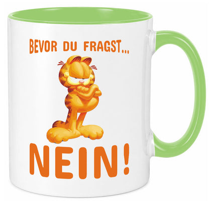 Bevor du fragst? Nein! | grimmige Katze Spruchtasse lustig Tierliebhaber Humor