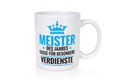 Besonderer Verdienst: Meister | Meisterbrief Geschenk Humor Geschenkidee