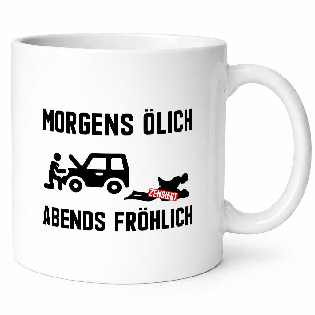 Morgens ölich abends fröhlich | Mechaniker Werkstatt Geschenk Humor