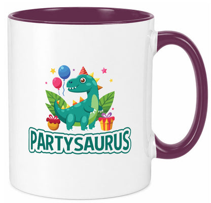 Partysaurus | Geburtstag Dinosaurier Luftballon Geschenkidee Humor Tasse