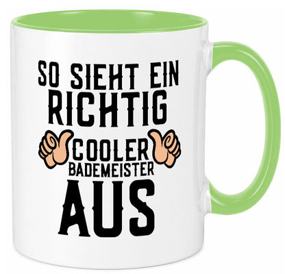 Richtig cooler Bademeister | Daumen hoch Schwimmbad lustig Humor Geschenkidee