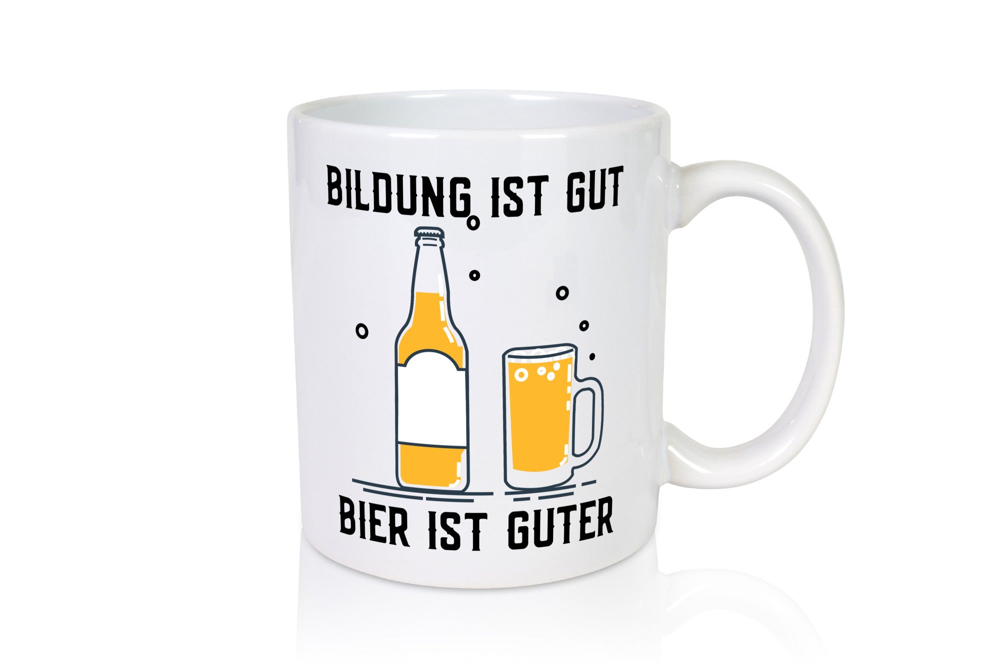 Bildung ist gut | Bier Biertrinker Party Humor Feier lustiger Spruch Geschenk