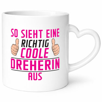Richtig Coole Dreherin | Fräser Dreher lustig Humor Geschenkidee Geschenk Tasse