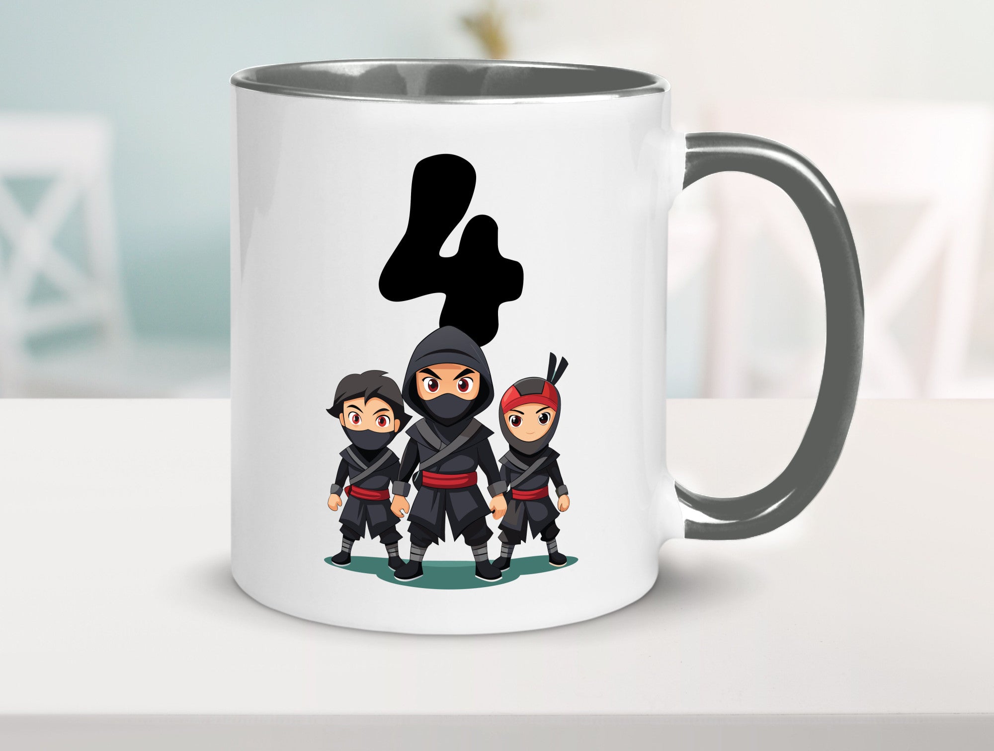 4. Geburtstag | 4 Jahre Ninja lustig Geschenkidee Geschenk Tasse