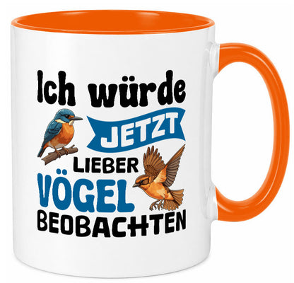Vögel beobachten | Vogel lustig Humor Geschenkidee Geschenk Tasse