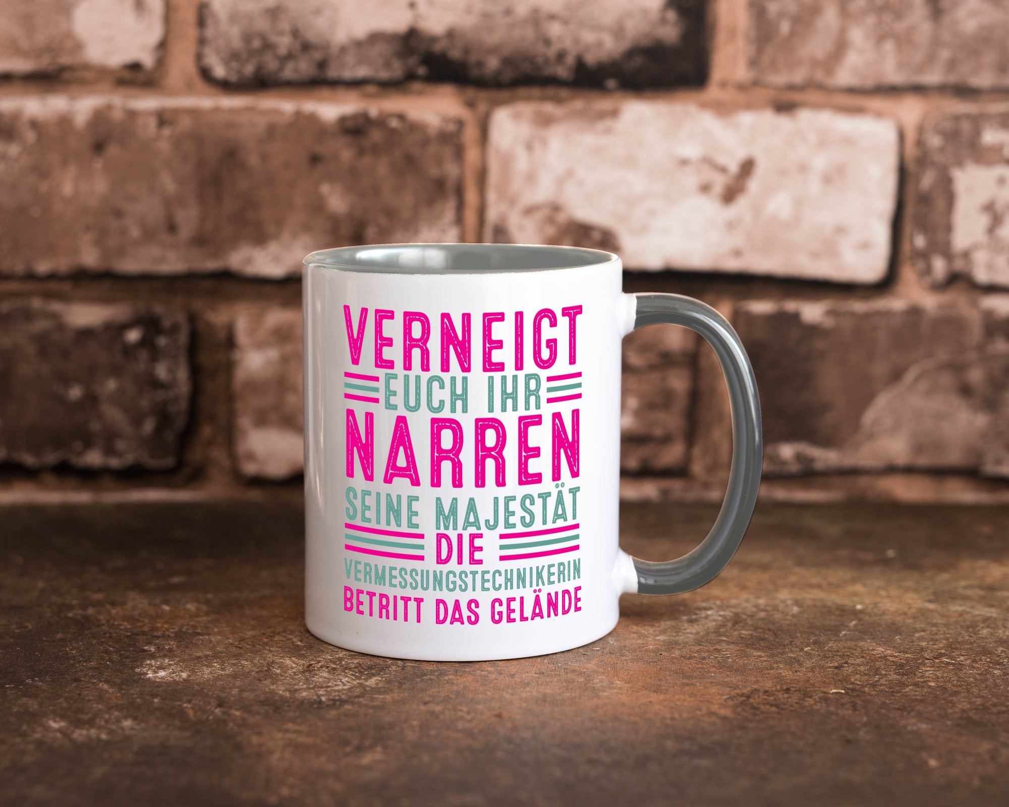 Verneigt euch: Vermessungstechnikerin | Techniker Humor Geschenkidee Tasse