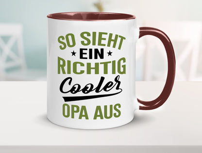 So sieht ein richtig Cooler Opa aus | Großvater Geschenkidee Familie Humor Tasse