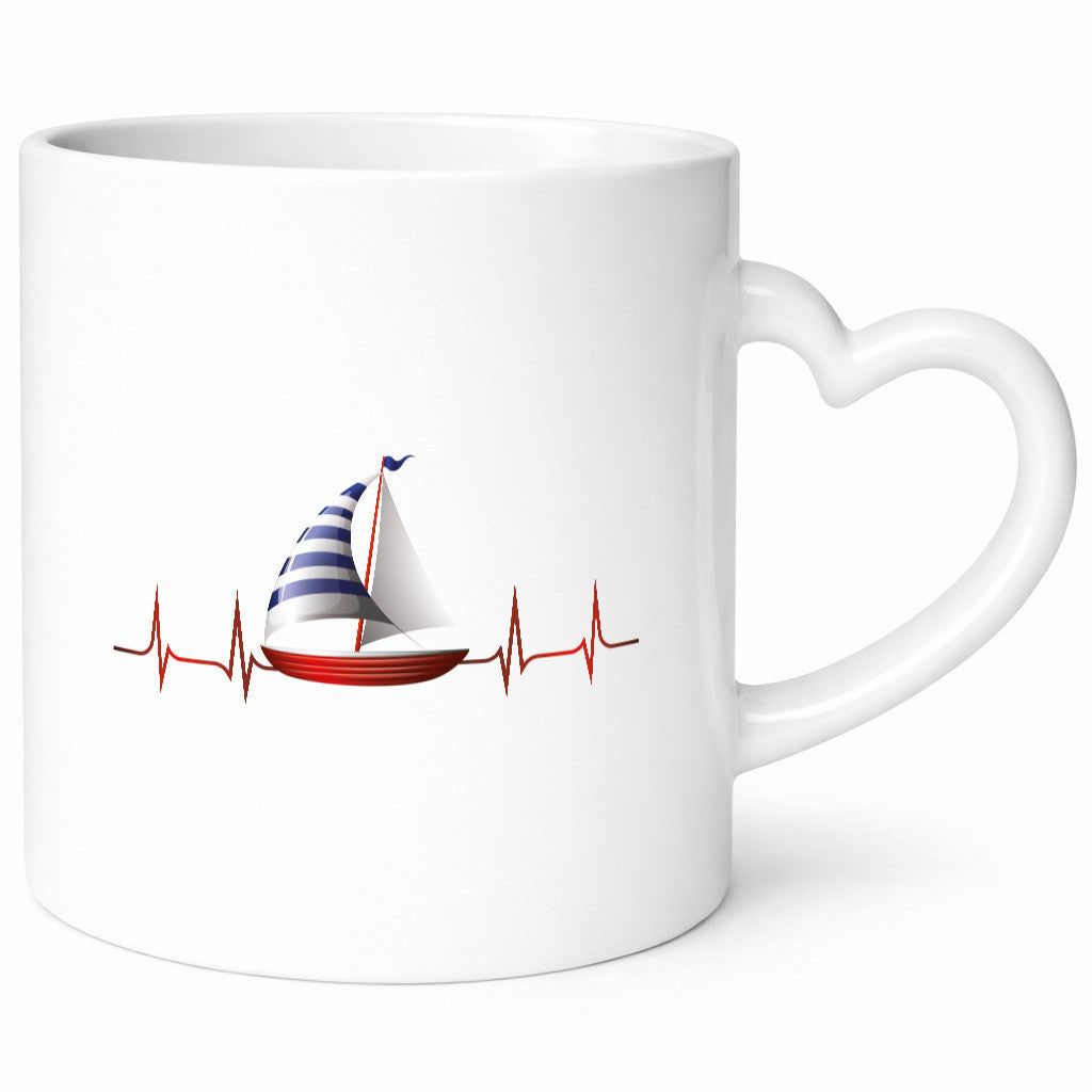 Segelboot Herzschlag | Segler segeln Boot Kapitän Geschenk Humor Geschenkidee