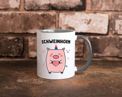 Schweinhorn lustig Humor Geschenkidee Geschenk Tasse