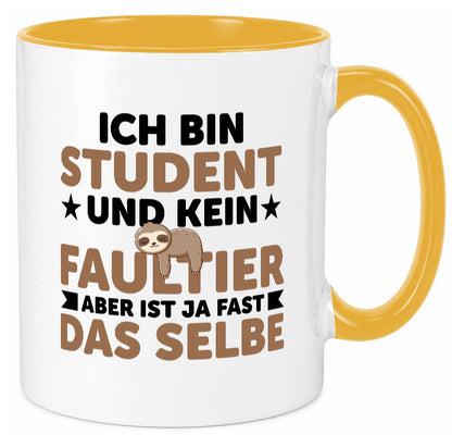 Ich bin kein Faultier: Student | Universität Uni Studium v2 lustiger Spruch
