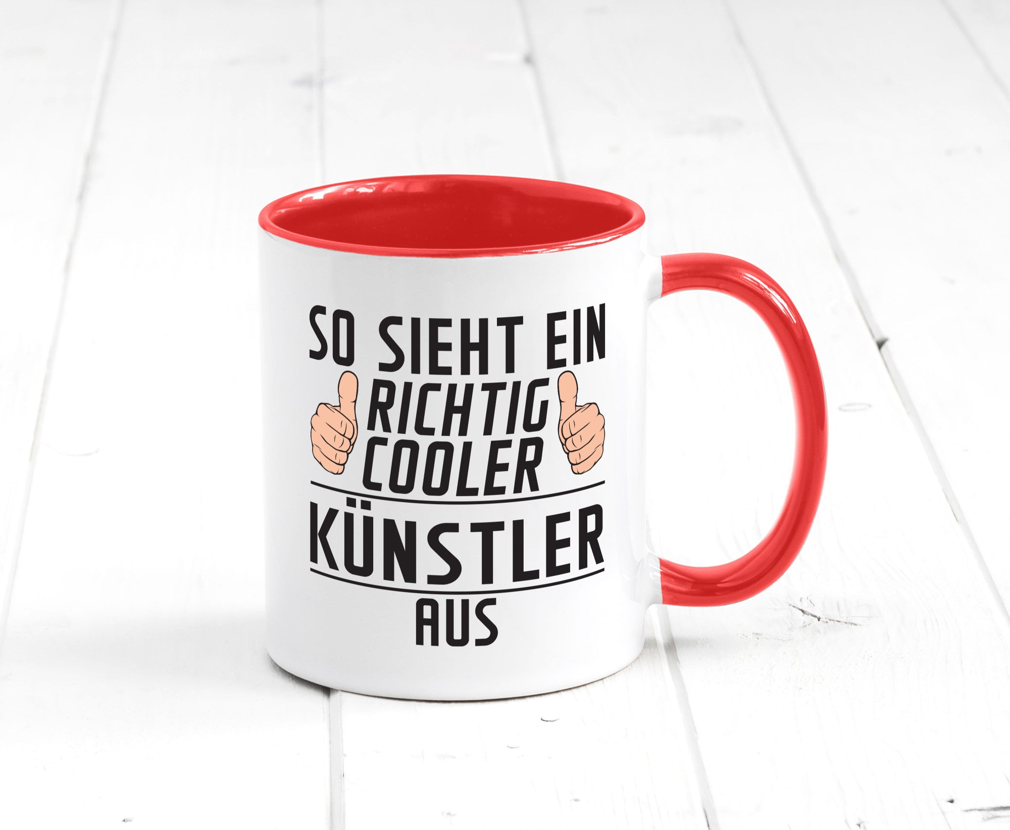 Richtig Cooler Künstler | Spruch lustig Kunst Geschenkidee Humor Tasse
