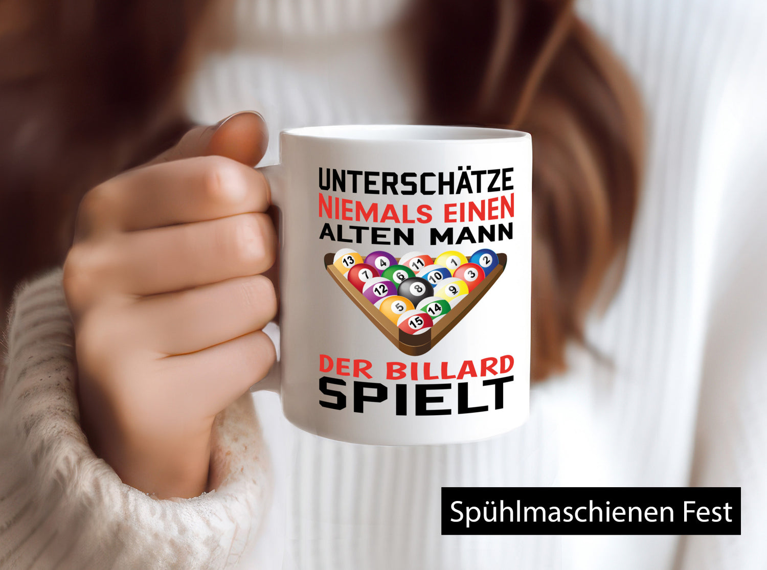Billardspieler Humor | Männer Tasse Billard spielen lustiger Spruch Geschenk