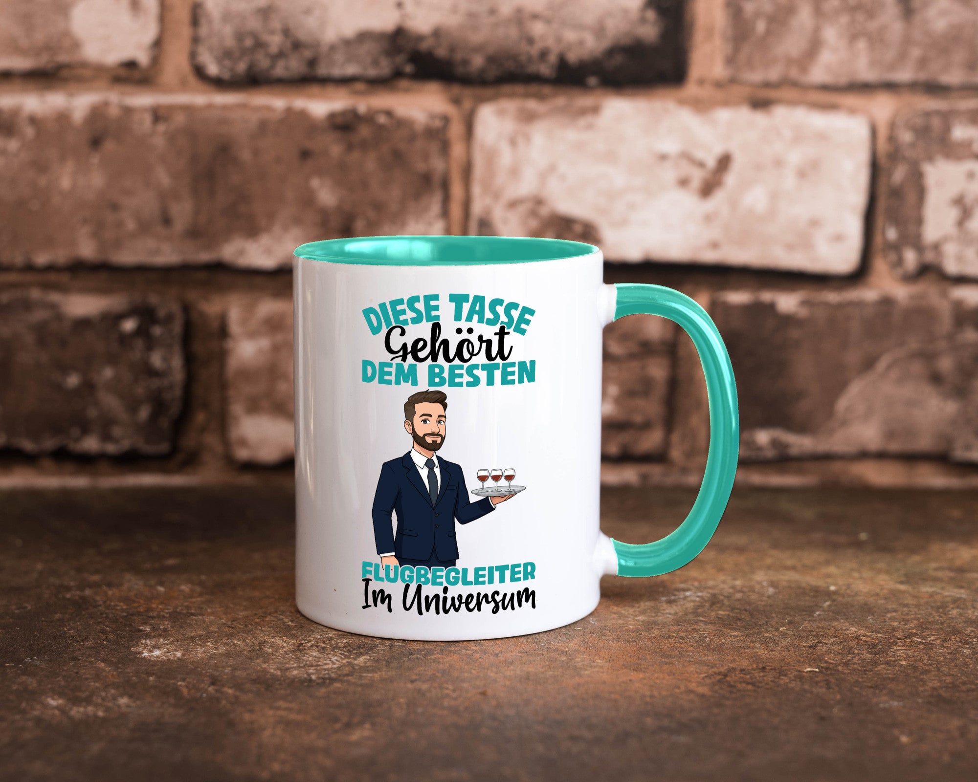 Im Universum: Flugbegleiter | Steward Flughafen Humor Geschenkidee Tasse