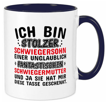 Stolzer Schwiegersohn einer Schwiegermutter Geschenkidee Familie Humor Tasse