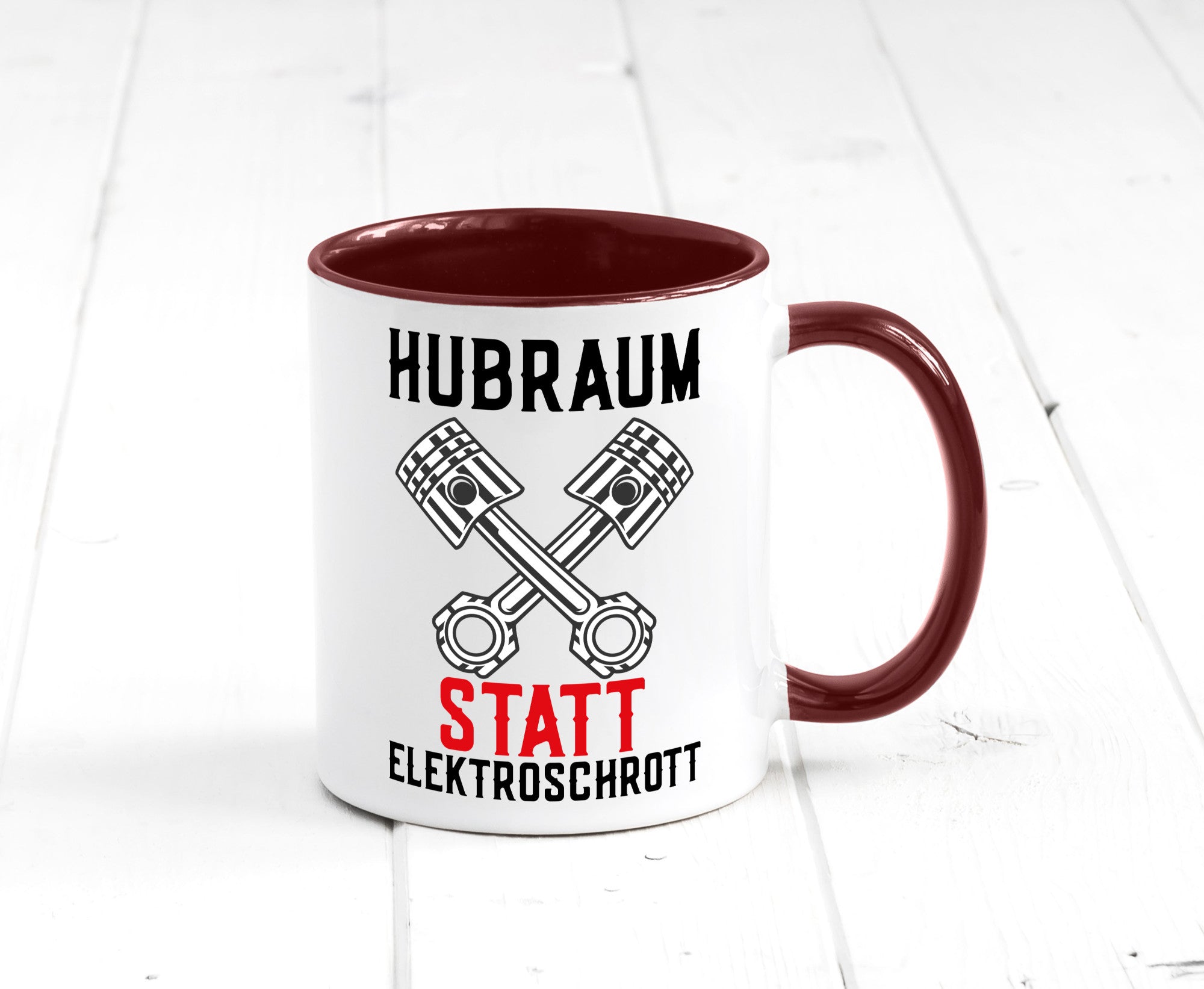 Hubraum statt Elektroschrott | Autofan Verbrennungsmotor Geschenk Humor