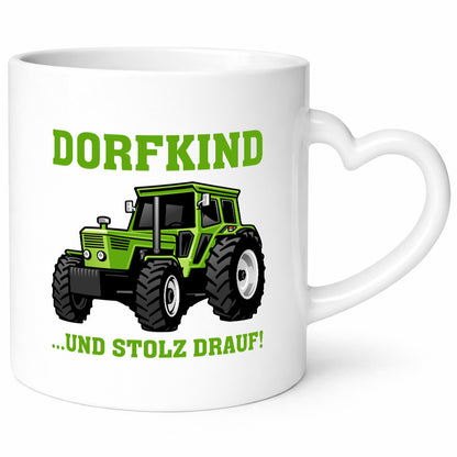 Dorfkind und stolz drauf | Traktor Tasse Bauernschaft lustig Humor Geschenkidee