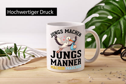 Männer machen Mädchen | Schwangerschaft verkündung Humor Geschenkidee Tasse