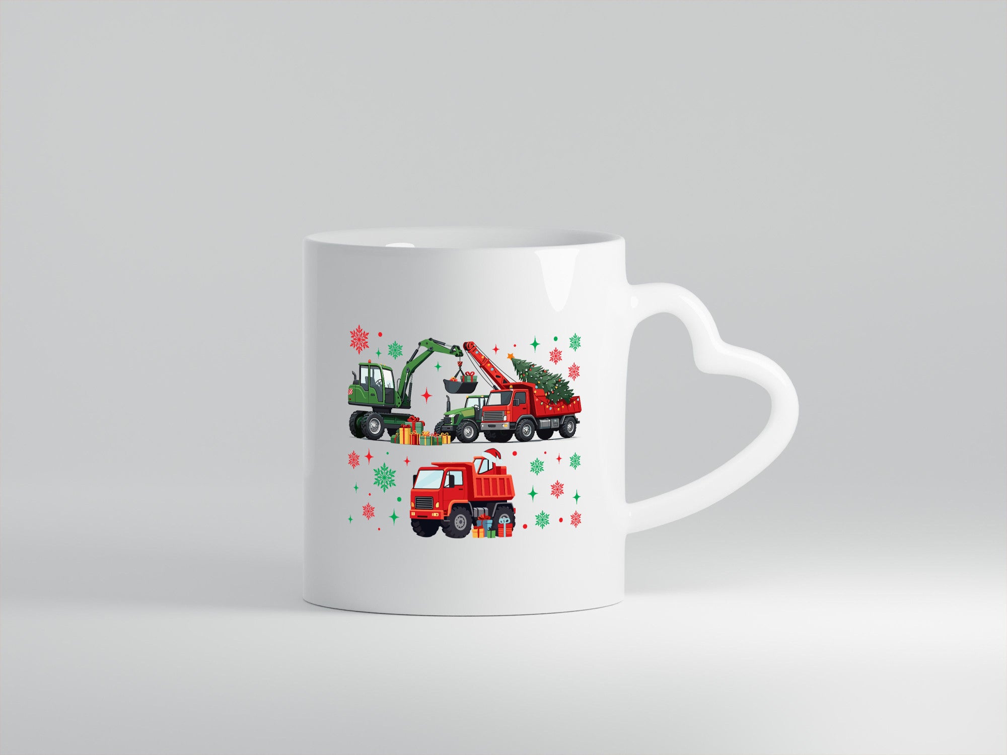 Weihnachten | Baufahrzeuge Bagger Frohe v2 lustiger Spruch Geschenk Humor