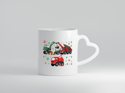 Weihnachten | Baufahrzeuge Bagger Frohe v2 lustiger Spruch Geschenk Humor