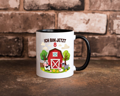 8. Geburtstag | 7 Jahre Bauernhof und Tiere lustig Geschenkidee Geschenk Tasse