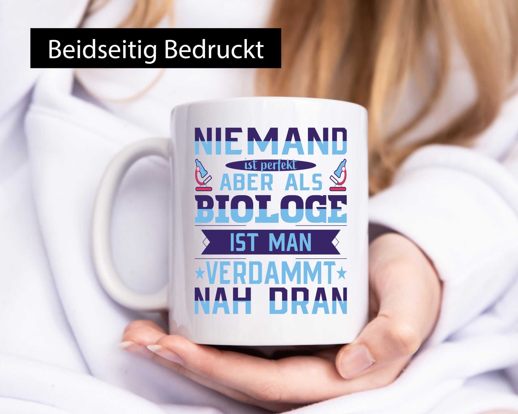 Biologist - Almost Perfect | Microscope Humor Gift Mug