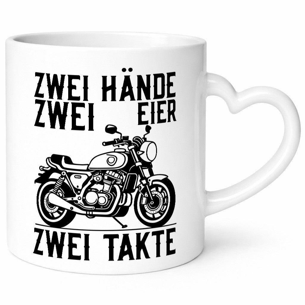 Zwei Hände | Zweitaktmotor Motorrad Moped Biker Geschenkidee Humor Tasse