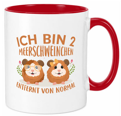 Zwei Meerschweinchen | Tierfreund Tasse Tier Liebe lustig Tierliebhaber Humor