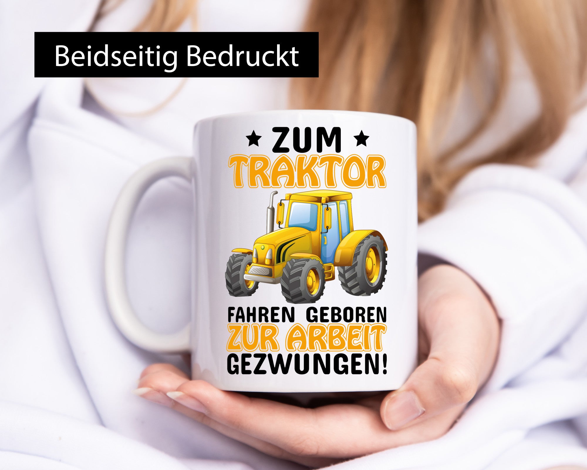 Zum Traktor fahren geboren lustig Humor Geschenkidee Geschenk Tasse